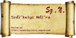Székelyi Nóra névjegykártya